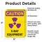 Signmission Radiation & Laser Sign, 7 in H x 5 in W, Vinyl Decal, Rectangle OS-2PACK-CR-D-57-V-10282 - alternate 2